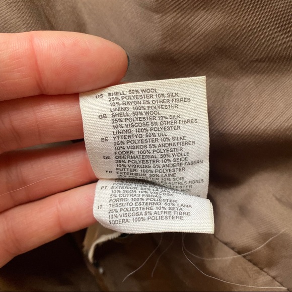 π H&M BROWN HERRINGBONE WOOL BLEND BLAZER JACKET! - Picture 13 of 15